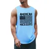 Herrtankstoppar Gym Bodybuilding Workout Sport Singlet Fashion Print ärmlös skjorta Män fitness Tank Top Summer Breattable Dry Mesh Vest 230621