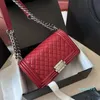 designer handbag Cross body bag chain caviar bag Women Fashion shoulder bag real leather Flap Purse Luxury Womens Sling Body Bags pink