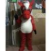 Costume de mascotte cheval rouge taille adulte de haute qualité thème de personnalisation déguisement robe de festival de vêtements publicitaires