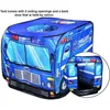 Toy Tents Foldable Game Play House Fire Truck Bus Pop Up Toy Tent Playhouse Cloth Gift For Children Firefighting Model Dopship 230620