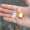 50pcs 6ml Cam Şişeler Plastik Vida Altın Kapak Boş Şeffaf Net Sıvı Hediye Konteyneri İstek Jarshigh Nitellik Rbkwd