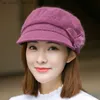 H7707 Kobiety Beret Hat Korean jesienne jesień zima ciepłe proste dzianinowe czapka dama na zewnątrz swobodne wysokiej jakości modne czapki vintage L230523