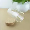 4pcs/lot 65*120mm 300ml Thick Glass Bottle Cork Stopper Spice Bottles Container Jars Vials DIY Craft Kitchen Storage Bottleshigh qualti Rnsw