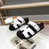 Slippers 2023 New Couples Flat Plush Leather Women's Leisure Slippers Men's Roman Sandals In The Summer PeepToe Shoes On Foot J230621