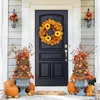 Decorative Flowers 2023 Holiday Autumn Flower Basket Simulation Thanksgiving Festival Wreath Pumpkin L5