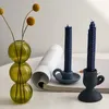 Candelabros de cerámica, candelero de estilo nórdico, soporte cónico, soporte de exhibición ardiente, adorno para decoración del banquete de boda en casa