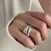 Cluster Ringe Ankunft Romantische Liebe Herz Kreuz Design 925 Sterling Silber Damen Ring Promotion Schmuck Für Frauen Nie Verblassen