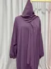 Roupas étnicas com capuz Abaya Jilbab para mulheres Nida Ramadan muçulmano Hijab vestido longo roupa de oração islâmico Dubai turco modesto Abayas 230620