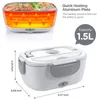 Bento Boxes Roestvrij Staal Elektrische Verwarming Lunchbox 12V 24V 110V 220V Auto US EU Plug school Picknick Draagbare Voedsel Warmer Container Heater 230621