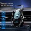 Universal 15W Wireless Charger Automatic Clamping Car Chargers Holder Smart Sensor Mount Fast Charging Charger för iPhone Samsung Auto Accessories in Retail Box