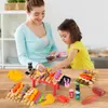 Kitchens Play Food Kids Play House Barbecue Toy Set Kitchen Pretend Play Cooking Toys Simulation Food Cookware BBQ Kit Cosplay Game Gifts 230620