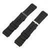 Uhrenarmbänder Zubehör Silikonarmband für Lumenos Herren Militär 3000 3001 3901 Erhöht 21 mm Schwarz