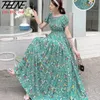 Basic Casual Dresses Women's Plus Size Bohemian Style Maxi Long Dress Floral Cotton Beach Round Neck Off Shoulder Indian Clothing Vestido Robe Female 230620