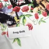 Men's T-Shirts Frog drift Fashion Brand Vintage Summer Oversized White Loose Rose Print T-shirt t shirt tee top homme for Men Women T230621