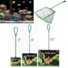 Rengöringsverktyg Portable Fish Net Long Handle Square Aquarium Accessories Fish Tank Landing Net Fishing Net Fish Floating Objects Cleaning Tool 230620