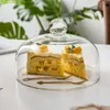 Servies Sets Cake Stand Cover Glas Desert Cloche Transparant Dessert Display Plaat Serveerschaal Punch Kom 13x13x11cm