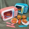Кухни играют в еду детские симуляции кухня игрушки кухонная игра моделирование Микроволновая печь с легким и звуковым игровым домом игрушка детские подарки 230620