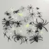 Ny 1Set Simulation Plastic Spider Bat Insect Bugs för Halloween Party Fools'day Decoration Haunted House Scary Props Kids Trick Toy