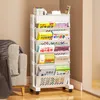 Opslaghouders Rekken Keuken Afneembare Plank Bureau Zijplank Boekenplank Boekenkast Planken met Wielen Rek Opknoping Voedsel Trolley 230621