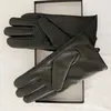 Five Fingers Gloves Womens Leather Gloves Designer Sheepskin Fur Integrated Cycling Warm Fingertip