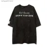 Koszulki męskie duże gotyckie koty vintage grunge y2k anime t-koszulki Mężczyźni retro T-shirty Harajuku streetwear Hip Hop Letni bawełna TEE TES T230621