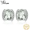 Stud JewelryPalace Orecchini a bottone in argento sterling 925 con ametista verde ovale da 2,3 carati genuini per gioielli da donna con pietre preziose 230620