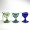 Mini-Glas-Aschefänger-Bongschale mit 2 Zoll 55 Grad 14 mm männlichem, blau-grünem, buntem, dickem Pyrex-Glas-Wasserbecher, Aschenfänger-Räucherschalen