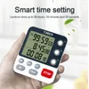 Timers 3 Channels Kitchen Timer 100 Hours Countdown Timer For Shower Study Stopwatch 3-Alarms Reminder Clock with BracketMagnetHole 230620