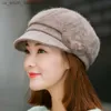 H7707 Kobiety Beret Hat Korean jesienne jesień zima ciepłe proste dzianinowe czapka dama na zewnątrz swobodne wysokiej jakości modne czapki vintage L230523