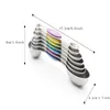 자기 이중 머리 측정 스푼 8 피스 세트 식품 등급 스테인레스 스틸 베이킹 가정용 소금 스푼 미터링 향신료 스푼 xg0143