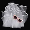 New 3Pcs Wedding Bride Veil Straw Glasses Set Bride To Be Decorations Bachelorette Hen Party Supplies Team Bride Bridal Shower Gift