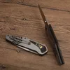 2PCS/ロットF60アシストフリッパー折りたたみナイフ3CR13MOVサテンステンレス鋼ハンドル屋外キャンプハイキング釣りサバイバル戦術ナイフ