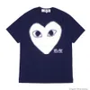 Projektantka koszulka Męskie T-shirty CDG com des garcons Little Red Heart Play T Shirt White Mens Medium Tee Imq6