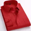 Chemises habillées pour hommes Chemise habillée pour hommes d'affaires à manches longues Col solide Non-fer Coupe régulière Bureau Chemise décontractée intelligente pour homme Plus la taille 8XL 230620