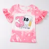 Camisetas Girlymax Regreso a la escuela Niñas Mangas cortas Top Lápiz rosa Boutique Leche Seda Blanqueada Ropa para niños 230620