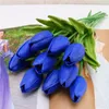 Decorative Flowers 10 Pcs Tulip Bulbs Latex Tulips Flower Artificial Bouquet Fake Bridal Decorate For Wedding