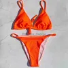 Plus-Size-Badebekleidung für Damen, Bikini-Set, neu, 2023, Badebekleidung, drahtlos, Damen-Bademode, neongrün, niedrige Taille, orange, heißer Bikini-Badeanzug x0621