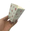 Gift Wrap 8Pcs Floral Printed Popcorn Box Wedding Party Bridal Shower Engagement Valentine's Day Candy Snack Boxes Table Supplies