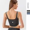 Lu damskie joga dżinsy stanik strzałowy top bodycon tank dla dżinsów sportowych stanik girl high elastyczność sportowy racerback kamizelka biegowa gym