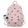 Mochilas escolares impermeables de nailon para estudiantes, mochila grande con estampado de flores para mujer, mochila para ordenador portátil para chicas adolescentes 2023