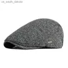 温かいアイビーキャップブリティッシュスタイルビンテージ冬のフラットキャップアウトドアスポーツファッションレトロベレー帽子カジュアルニュースハットドロップシップL230523