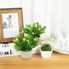Fleurs décoratives 1pc Mini plantes artificielles simulées bonsaï petit arbre Pot faux bureau Table en Pot ornements maison jardin décor