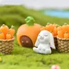 NOWOŚĆ 4PC/SET MODEL Rabbit Cartoon Animal Figurine Dollhouse Miniaturowa bajkowa domowa dekoracja ogrodu Mold Mold Morgi Easter Desktop Craft