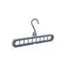 Hangers Multifunctional Plastic Hanger Clothesline Foldable Nine-Hole Design Baby Rack Can Be Hung Horizontally Or Vertically Flexible