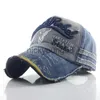 Bonés de Bola Masculino Feminino Boné de Beisebol Moda Lona Lavada Denim Chapéus Letras Bordado Unissex Vintage Algodão Hip Hop Chapéu de Sol Snapback x0621