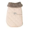 Abbigliamento per cani Elegante cappotto invernale Vestibilità aderente Caldo Lavabile Colori a contrasto Gilet per gatti a due gambe