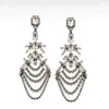 Dangle Chandelier Exaggerated Long Tassel Oversized Drop Earrings Wedding Jewelry for Women Crystal Geometric Hanging Dangle Earrings 230620