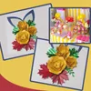 Dekorativa blommor kartong gult diy papper lämnar öron inställda på bröllopshändelse bakgrunder dekorationer barnkammare vägg deco video