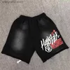 Shorts pour hommes Hellstar Wash Vintage Shorts Cordon Lettre Imprimer Shorts à taille élastique pour hommes et femmes T230621