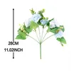 Getrocknete Blumen Frühling künstliche Rose Hortensie Hibiskus Blumenstrauß Hochzeit Tischdekoration Braut hält gefälschte Blume Home Party Supplies